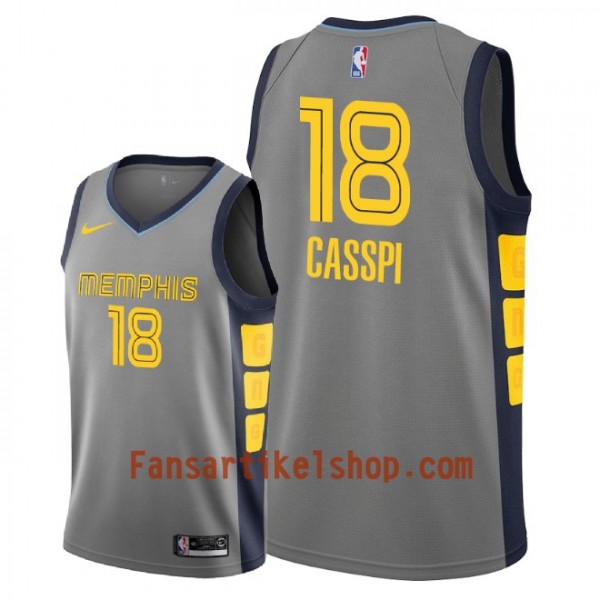 Memphis Grizzlies Trikot Omri Casspi 18 2018-19 Nike City Edition Grau Swingman - Herren